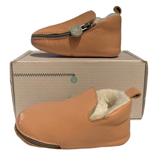 BUKUBEE BABY Cotton Candy Leather Bootie with Fur Lining Sz 1 (0-6 months) - Picture 8 of 14